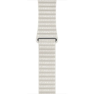 Pasek iUni kompatybilny z Apple Watch Ultra/SE/8/7/6/5/5/4/4/3/2/1, 42 mm, skórzana pętla, skórzany, biały - Img 4
