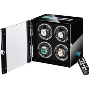 Automatyczna nakręcarka do zegarków iUni, Luxury Watch Winder 4, ekran dotykowy, czarna - Img 3