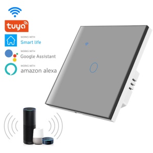 Inteligentny przełącznik dotykowy iUni 1F iUni 1F, Wi-Fi, zabezpieczony szkłem, LED, srebrny - Img 8