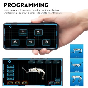 iUni 8002 Inteligentny Robot Pies, Zdalne Sterowanie, Aplikacja, Polecenia Głosowe, Programowalny, Ponad 25 Interaktywnych Funkcji, Taniec, Historie, Muzyka - Img 5