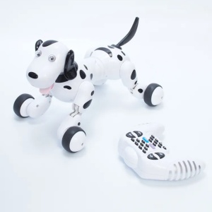 iUni Smart-Dog iUni Smart-Dog interaktywny robot dla szczeniąt, pilot zdalnego sterowania z 24 komendami, biało-czarny - Img 9
