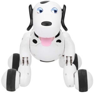 iUni Smart-Dog iUni Smart-Dog interaktywny robot dla szczeniąt, pilot zdalnego sterowania z 24 komendami, biało-czarny - Img 2
