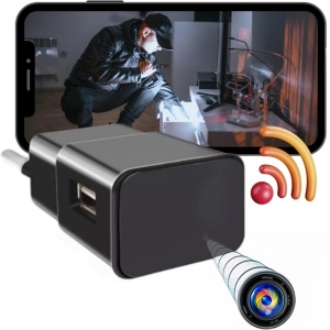 Ładowarka USB z kamerą szpiegowską iUni IP1000, 64GB, WiFi, 4K View, Audio-Video, P2P - Img 4