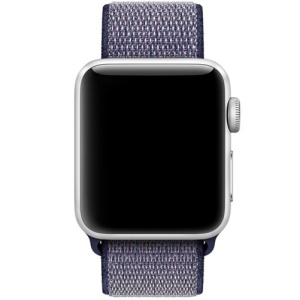 Pasek do zegarka iUni kompatybilny z Apple Watch Ultra/SE/8/7/6/5/5/4/4/3/2/1, 38 mm, nylonowy, sportowy, tkany pasek, Midnight Blue - Img 3