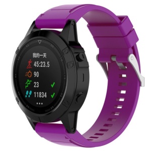 Pasek do zegarka Smartwatch Garmin Fenix 7 / 6 / 5 Plus / 5, 22 mm Silikonowy iUni iUni Fioletowy - Img 2