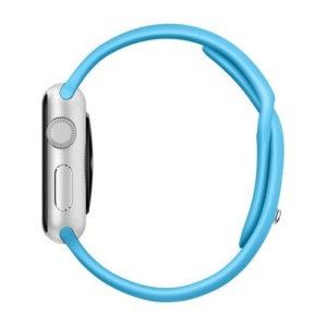 Pasek iUni kompatybilny z Apple Watch Ultra/SE/8/7/6/5/5/4/3/2/1, 40 mm, silikonowy, niebieski - Img 5