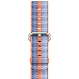 Pasek iUni kompatybilny z Apple Watch Ultra/SE/8/7/6/5/5/4/4/3/2/1, 40 mm, nylonowy, tkany, pomarańczowy/niebieski - Img 2