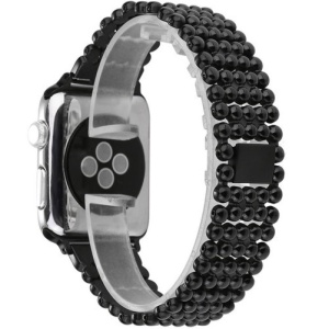 Pasek iUni kompatybilny z Apple Watch Ultra/SE/8/7/6/5/5/4/4/3/2/1, 44 mm, luksusowy, stal nierdzewna, czarny - Img 1
