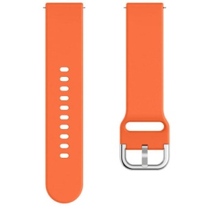 Pasek iUni kompatybilny z Samsung Galaxy Watch 46 mm, Samsung Watch Gear S3, 22 mm, silikonowa klamra, pomarańczowy - Img 2