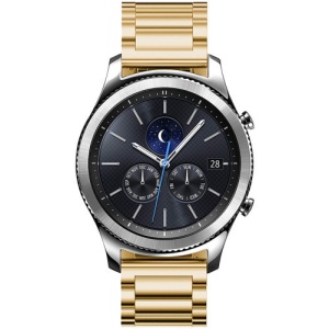 Smartwatch Samsung Galaxy Watch 4, Watch 4 Classic, Gear S2, iUni 20 mm stal nierdzewna, złoty - Img 2