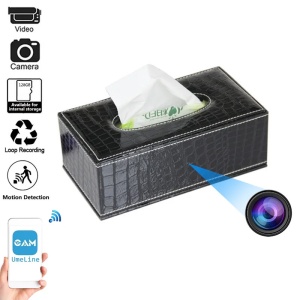 Uchwyt na serwetki z ukrytą kamerą szpiegowską iUni IP73, Wi-Fi, Full HD, Podgląd na żywo na telefonie - Img 4