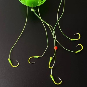 Zestaw z 6 haczykami do wędkowania iUni, koszyczek zanętowy, przynęta w paście lub sztuczny plankton, 6.5 × 5.5 × 5.5 cm - Img 10