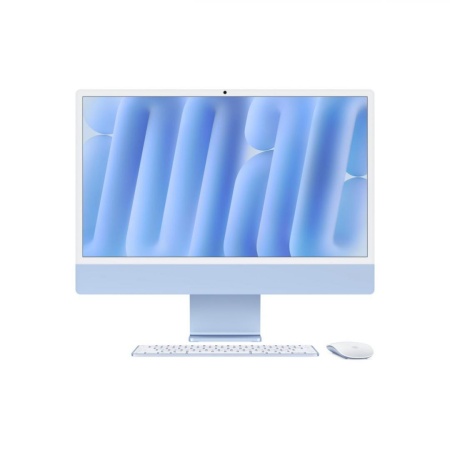 Apple iMAC 24" Retina 4.5k/ Apple M4 (CPU 8-core, GPU 8-core, Neural Engine 16-core)/16GB/256GB - Blue - INT KB (2024)