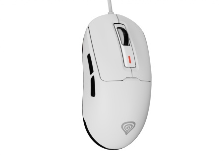 Mouse gaming cu fir Gensesis Krypton 660, interfata USB, 12000 DPI, 6 butoane, iluminare RGB, alb