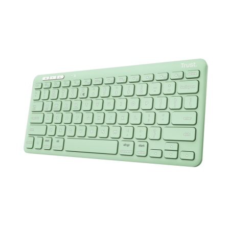 Tastatura Trust Lyra Wireless, conexiune USB-A, USB-C 1.1, distanta acoperire wireless 10m, 1x AAA baterie, compatibila cu laptop, pc, Bluetooth devices, tableta, verde