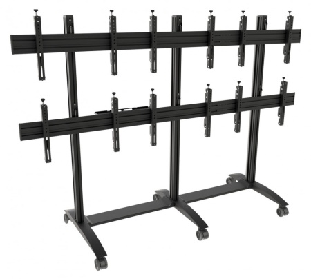 Videowall mobil Edbak VWTA3257-L pentru 6 ecrane (50"-57")
