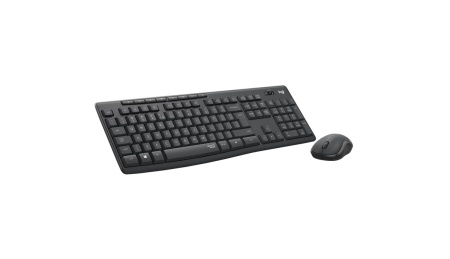 Logitech kit wireless silent MK295, SilentTouch Technology, spill- resistant, 2.4GHz, gri
