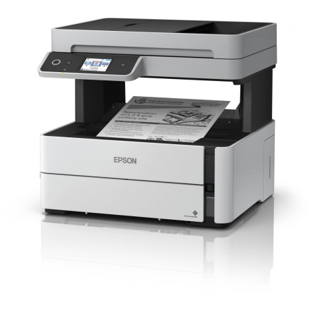Multifunctional inkjet mono Eco tank E-T M3170, dimensiune A4 (Printare, Copiere, Scanare, Fax), viteza 39ppm alb-negru, Duplex, rezolutie 1200 x 2400 dpi, alimentare hartie 250 coli, ADF 35 coli, scanner CIS rezolutie 1200x2400 dpi, interfata: USB,