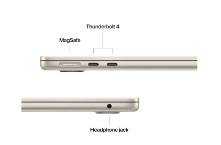 MacBook Air 13.6" Retina/Apple M4 (CPU 10-core, GPU 10-core, NeuralEngine 16-core)/32GB/512GB - starlight - INT KB (2025) 35W (cto from MC6A4RO/A)