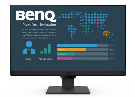 Monitor BQ 24" BL2490, Diagonal (inch): 24, Diagonal (cm): 60, Aspect ratio: 16:9, Panel: IPS, Resolution: 1920x1080, Refresh Rate: 100Hz, Response time GtG: 5ms, Brightness (max): 250 cd/m², Contrast (static) : 1300:1, Viewing angle: 178/178, Color