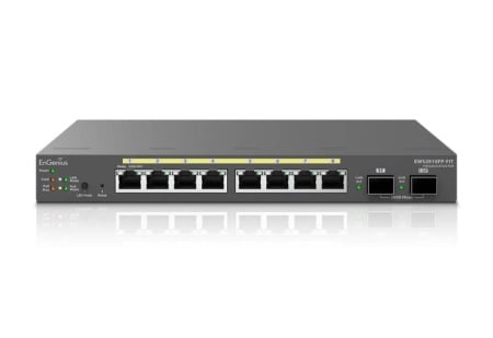 Switch EnGenius Managed / stand-alone Desktop 8-port GbE 130W cu 2 antene SFP