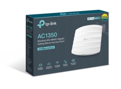 "AC1350 Ceiling Mount Dual-Band Wi-Fi Access Point PORT: 1× Gigabit RJ45 Port SPEED: 450 Mbps at 2.4 GHz + 867 Mbps at 5 GHz FEATURE: 802.3af PoE and Passive PoE, 3× Internal Antennas, Mesh, Seamless Roaming, MU-MIMO, Band Steering, Beamforming, Load - Img 9