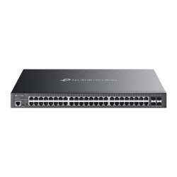 Omada 48-Port Gigabit and 4-Port 10GE SFP+ L2+ Managed Switch with 40- Port PoE+ & 8-Port PoE++ PORT: 40× Gigabit PoE+ Ports, 8×Gigabit PoE++ Ports (max 90W/port), 4× 10G SFP+ Slots, RJ45/Micro-USB Console Port SPEC: 802.3bt/at/af, 750 W PoE Power, 1U