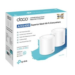 TP-Link AX3000 whole home mesh Wi-Fi 6 System, Deco X60(2-pack); Standarde Wireless: IEEE 802.11 ax/ac/n/a 5 GHz, IEEE 802.11 ax/n/g/b 2.4 GHz, 2 LAN/WAN Gigabit Ethernet Ports, Qualcomm 1 GHz Quad-core CPU, 4 internal antennas per Deco unit, 2402 Mbps - Img 10