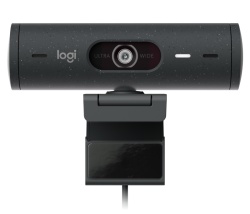 Camera web Logitech Rally BRIO 500 Graphite, rezolutie senzor 4MP, rezolutie foto 1920 x 1080 pixeli, interfata USB-C, microfon, Mod automat HDR, unghi de vizibilitate 90 grade, graphite - Img 1