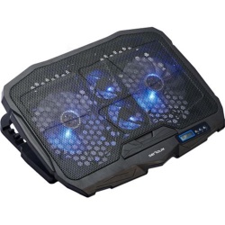 Cooling pad Serioux, SRXNCP025, Dimensiuni: 390*280*28mm, Compatibilitate maxima laptop: 17.3 inch, Numar ventilatoare: 4, Dimensiune ventilator: 2 x 125*125*15mm / 2 x 70*70*15mm, Nivel zgomot: 15-20dB, Flux aer: 56-75CFM, Tensiune alimentare: DC 5V, - Img 2
