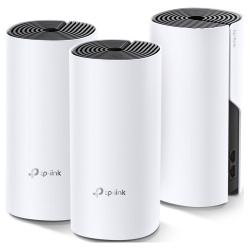 TP-Link Sistem Mesh Wi-Fi pentru întreaga casă AC1200, DECO M4(3-PACK); Procesor: Quad-core CPU; Interfață: 2 Gigabit Ethernet Ports (WAN/LAN auto-sensing) per Deco unit; 2 internal dual-band antennas per Deco unit; Flash: 16 MB; SDRAM: 128 MB; Standarde - Img 1
