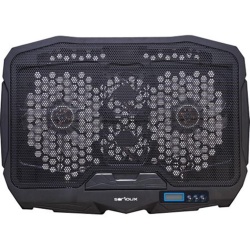 Cooling pad Serioux, SRXNCP025, Dimensiuni: 390*280*28mm, Compatibilitate maxima laptop: 17.3 inch, Numar ventilatoare: 4, Dimensiune ventilator: 2 x 125*125*15mm / 2 x 70*70*15mm, Nivel zgomot: 15-20dB, Flux aer: 56-75CFM, Tensiune alimentare: DC 5V, - Img 3