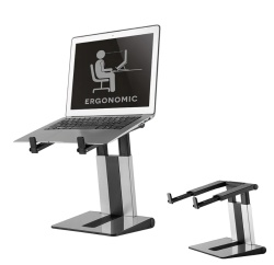 Stand laptop Neomounts NSLS200; pentru display-uri cu diagonale 10"-17", greutate maxima suportata 5kg, tilt; culoare argintiu. Garantie 5 ani - Img 1