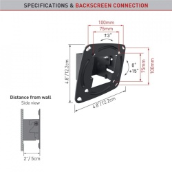 Suport monitor Barkan E110.B pentru perete (13"-29")
