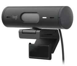 Camera web Logitech Rally BRIO 500 Graphite, rezolutie senzor 4MP, rezolutie foto 1920 x 1080 pixeli, interfata USB-C, microfon, Mod automat HDR, unghi de vizibilitate 90 grade, graphite - Img 4