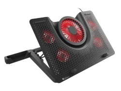 Stand/Cooler laptop Genesis Oxid 550 , dimensiune maxima laptop 17.3", 4 ventilatoare 60 mm + 1 ventilator 140mm, material plastic, iluminare LED, hub USB incorporat, dimensiuni 400 x 280 x 55 mm - Img 3