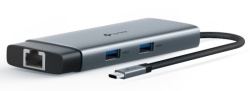 USB Type-C 6-Port Hub SPEC: 1 USB-C Connector, 1 HDMI 4K 60Hz Port, 1 USB-C PD 100W Port, 1 RJ45 1000Mbps Port, 2 USB-A 3.0 Ports, 1 USB-C 3.0 Port FEATURE: Plug and Play, Self-storage for Connector, Fast Heat Dissipation, Flexible and Durable - Img 4