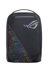 BP1501G ROG BACKPACK 15_17, Black, Holographic Edition, Stylish, gaming-inspired design with the cyber-text pattern and ROG Logo, Quick- access exterior pocket for your essential accessories, Generous 18L interior for easy transport of an up to 17’’ - Img 3