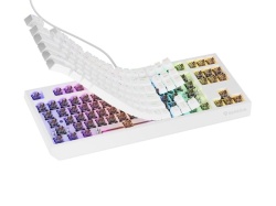 Tastatura gaming mecanica cu fir Genesis Thor 230 TKL, iluminare RGB, swtich Linear, switch model Outemu Brown, numar taste 87, 11 butoane multimedia, lungime cablu 1.6m, dimensiuni 363 x 155 x 39 mm, alb - Img 6