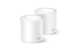 TP-Link AX3000 whole home mesh Wi-Fi 6 System, Deco X50(2-pack); Standarde Wireless: IEEE 802.11ax/ac/n/a 5 GHz, IEEE 802.11ax/n/b/g 2.4 GHz, 3 LAN/WAN Gigabit Ethernet Ports, 1 GHz Dual-Core CPU, 2 x internal antennas per Deco unit, 2402 Mbps (5 GHz), - Img 1
