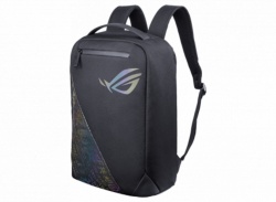 BP1501G ROG BACKPACK 15_17, Black, Holographic Edition, Stylish, gaming-inspired design with the cyber-text pattern and ROG Logo, Quick- access exterior pocket for your essential accessories, Generous 18L interior for easy transport of an up to 17’’ - Img 1