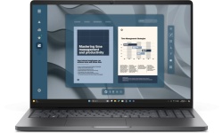 Laptop DELL PRO 16, 16", Non-Touch, FHD+ 1920 x 1200, 60Hz, IPS, Anti- Glare, 300 nit, 45% NTSC, FHD+IR Cam, Fingerprint Reader, Magnetite color, textured finish, AMD Ryzen(TM) 5 220 Processor (22 MB cache, 6 cores, 12 threads, up to 4.9 GHz), AMD - Img 1