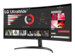 Monitor LG 34" 34WR50QK-B.AEU, Curvature: 1800R, Diagonal (inch): 34, Diagonal (cm): 86, Aspect ratio: 21:9, Panel: VA, Resolution: 3440x1440, Refresh Rate: 100Hz, Response time GtG: 5ms, Brightness (max): 300 cd/m², Contrast (static) : 3000:1, Viewing - Img 2
