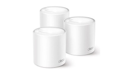 TP-Link AX3000 whole home mesh Wi-Fi 6 System, Deco X50(3-pack); Dual- Band, Standarde Wireless: IEEE 802.11ax/ac/n/a 5 GHz, IEEE 802.11ax/n/b/g 2.4 GHz, viteza wireless: 5 GHz: 2402 Mbps, 2.4 GHz: 574 Mbps, 2 x antene interne, 2×2 MU-MIMO, Mod Router, - Img 1