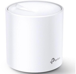 TP-Link AX3000 whole home mesh Wi-Fi 6 System, Deco X60(1-pack); Standarde Wireless: IEEE 802.11 ax/ac/n/a 5 GHz, IEEE 802.11 ax/n/g/b 2.4 GHz, 2 LAN/WAN Gigabit Ethernet Ports, Qualcomm 1 GHz Quad-core CPU, 4 internal antennas per Deco unit, 2402 Mbps - Img 1