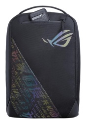 BP1501G ROG BACKPACK 15_17, Black, Holographic Edition, Stylish, gaming-inspired design with the cyber-text pattern and ROG Logo, Quick- access exterior pocket for your essential accessories, Generous 18L interior for easy transport of an up to 17’’ - Img 5