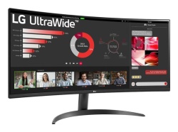 Monitor LG 34" 34WR50QK-B.AEU, Curvature: 1800R, Diagonal (inch): 34, Diagonal (cm): 86, Aspect ratio: 21:9, Panel: VA, Resolution: 3440x1440, Refresh Rate: 100Hz, Response time GtG: 5ms, Brightness (max): 300 cd/m², Contrast (static) : 3000:1, Viewing - Img 3