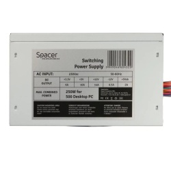 Sursa Spacer ATX 500, 250W for 500 Desktop PC, fan 120mm, Switch ON/OFF „SPS-ATX-500-V12” - Img 6