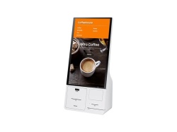 Kiosk interactiv Samsung KM24A, include imprimanta si cititor de cod QR/barcode (display + connection box); nu include POS; se poate instala pe stand optional - Img 2