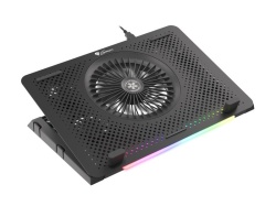 Stand/Cooler laptop Genesis Oxid 450 RGB , dimensiune maxima laptop 15.6", 4 ventilatoare de 140 mm + 1 ventilator 140 mm, iluminare RGB, viteza de rotatie 2400 RPM cele de 60mm si 1100 RPM cel de 140mm, hub USB incorporat, dimensiuni 360 x 260 x 40 mm - Img 7
